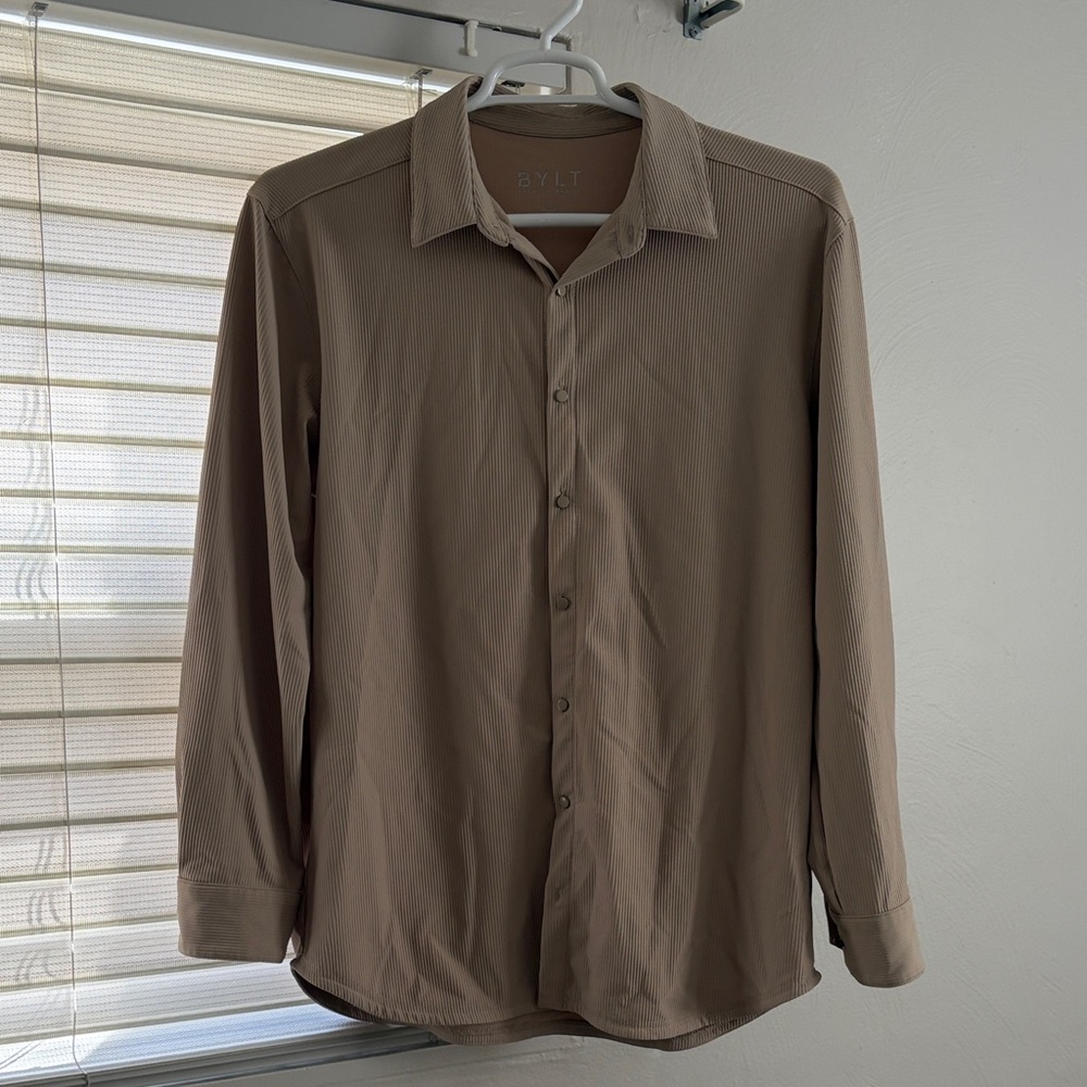 BYLT Ribbed Button Down